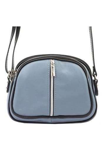 Alice 017 Dámská Kožená Kabelka v Světle Modré Barvě s Přírodní Kůží ve Stylu Crossbody