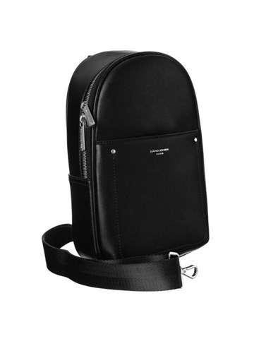 Černá Ekologická Kůže Crossbody Taška David Jones 797703 s Regulovatelným Popruhem