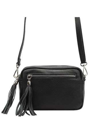 Dámská Černá Kůže Přírodní Taška Luka 20-030 DOLLARO Ramenní Messenger Crossbody