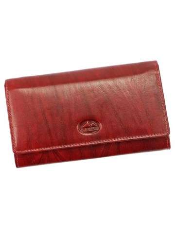 Dámská červená kožená peněženka EL FORREST 919-58 RFID s ochranou a značkovým logem