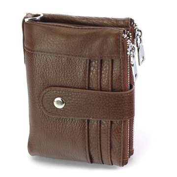 Dámská peněženka Coralia X-009 z pravé kůže v hnědé barvě