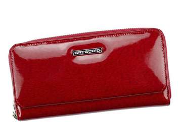 Dámská peněženka Gregorio PT-111 z přírodní kůže velká červená horizontální orientace s RFID ochranou