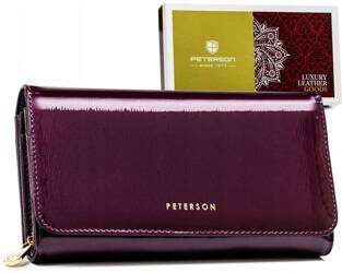 Dámská peněženka z lakované kůže s otvorem na pero - Peterson