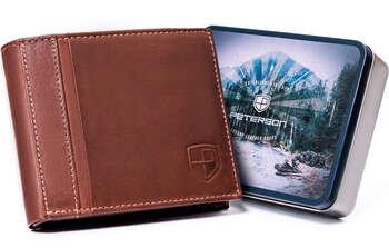 Klasická pánská kožená peněženka na karty - Peterson
