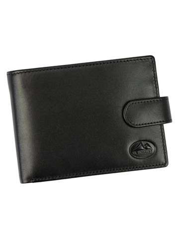 Pánská kožená peněženka EL FORREST 806-67 RFID Černá elegantní s ochranou proti krádeži