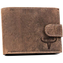 Pánská kožená peněženka horizontální orientace se zapínáním na patentku - Buffalo Wild