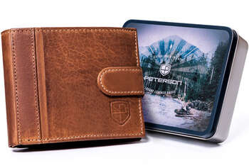 Pánská kožená peněženka na karty s ochranou RFID Protect - Peterson