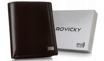 Pánská kožená peněženka ve vertikální orientaci - Rovicky