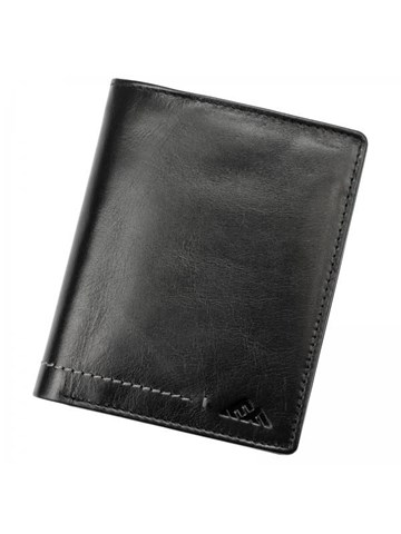Pánská peněženka EL FORREST 544-601 RFID z pravé kůže černá s ochranou RFID a logem výrobce