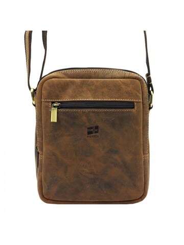 Pánská taška Nordee MSD-02 GM06 Hunter Leather Brown Crossbody se zlatým kováním