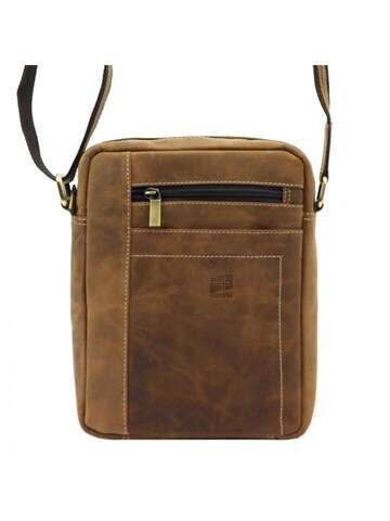 Pánská taška Nordee MSD-02 GM08 Hunter Leather Brown Crossbody s nastavitelným popruhem