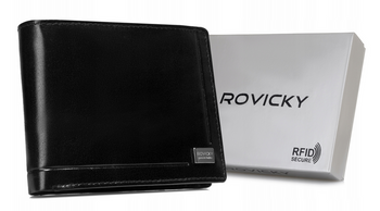 Velká pánská kožená peněženka se systémem RFID - Rovicky