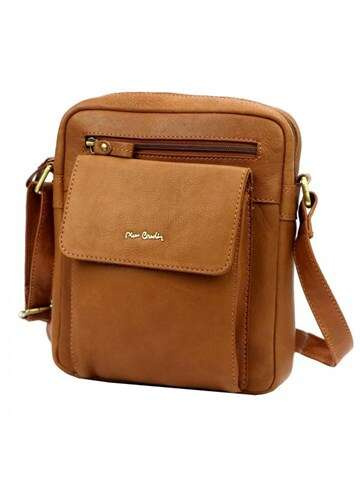 Pierre Cardin Tilak112 8423 Pánská Kožená Saszetka Camel Přes Rameno Crossbody