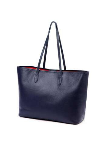 Dámská kožená kabelka Navy Blue Shopper A4 112418