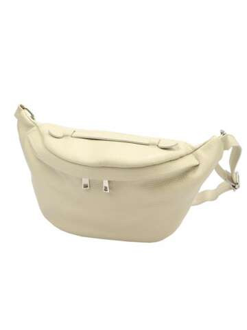 Luka Dámská kožená kabelka 24-010 DOLLARO Beige - Cut Kidney Sachet Crossbody