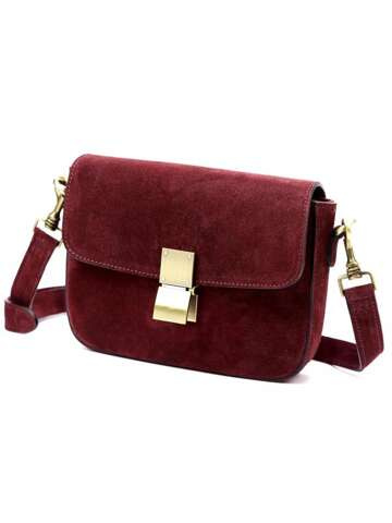 Luka Dámská kožená kabelka 24-057-2 Maroon Letter Bag Small