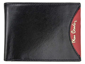 Pánska peňaženka Pierre Cardin Kožená horizontálna čierna Tilak29 8805 Nero/Rosso