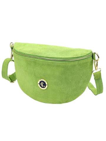 LOCCA LOC-02 Dámská kožená kabelka Light Green Hip Sachet