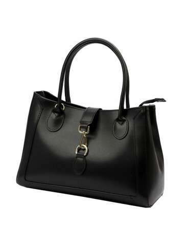 Dámská kabelka Luka 24-029 PELLAMI Leather Black Shopperbag