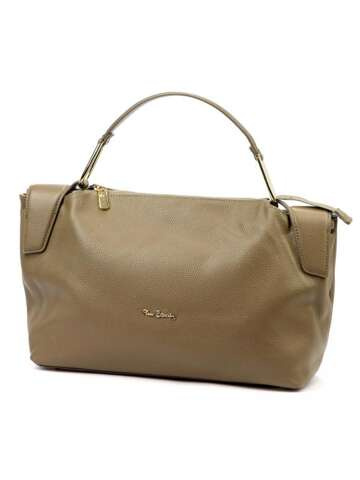 Dámská kožená kabelka A4 Pierre Cardin 55091 FRZ DOLLARO Taupe Shoulder Shopper