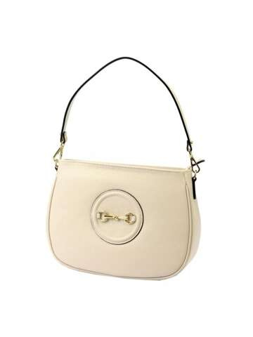 Dámská kožená kabelka Luka 24-040 DOLLARO Cream Crossbody Peněženka