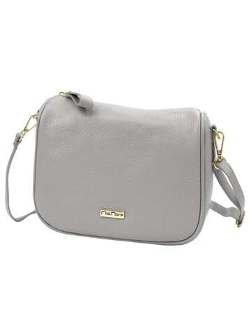 MiaMore Dámská kožená kabelka 24-003 DOLLARO Postbag Ash Beige