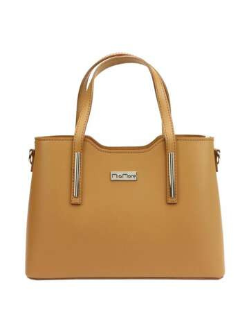 Dámská kožená kabelka MiaMore 01-035 (22-005-1) Camel Small Shoulder Shopperbag