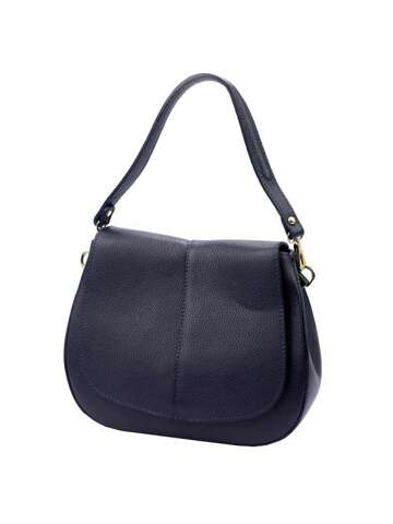 Dámská kožená kabelka Luka 24-033 DOLLARO Navy Blue, Crossbody s přídavným popruhem