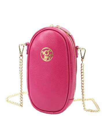 Dámská kožená kabelka Gregorio 1734 DOLLARO Fuchsia Crossbody Gold Hardware