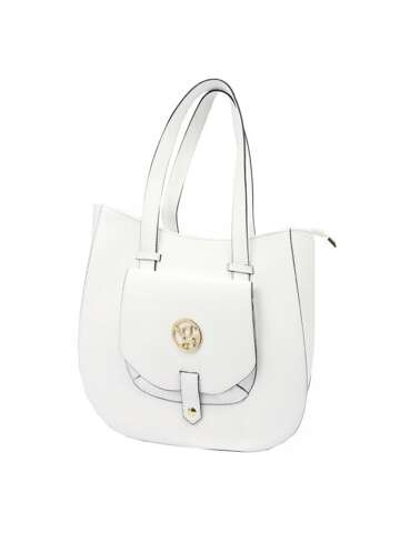 Dámská kožená kabelka Gregorio 1729 DOLLARO White Shoulder Shopper