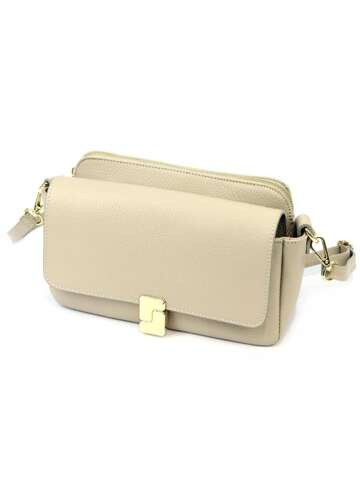 Dámská kožená kabelka Luka 24-043 Dollaro Letter Bag Dark Beige