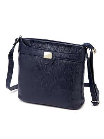 Dámská kožená kabelka Luka 20-076 DOLLARO Navy Blue Small Postbag