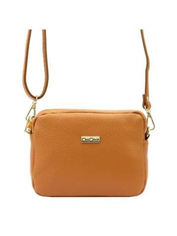 MiaMore 01-059 DOLLARO Prírodná koža Camel Crossbody Dámske