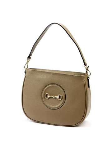 Dámská kožená kabelka Luka 24-040 DOLLARO Taupe Crossbody Peněženka