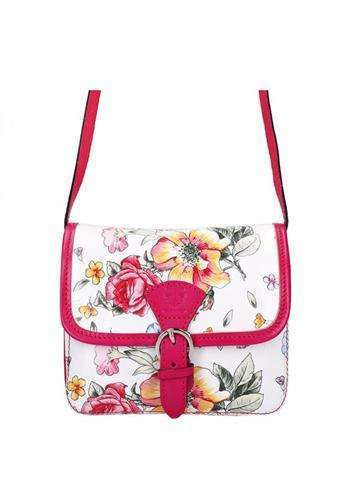 Dámska kabelka Gregorio 112 FL Natural Leather Fuchsia Crossbody Small