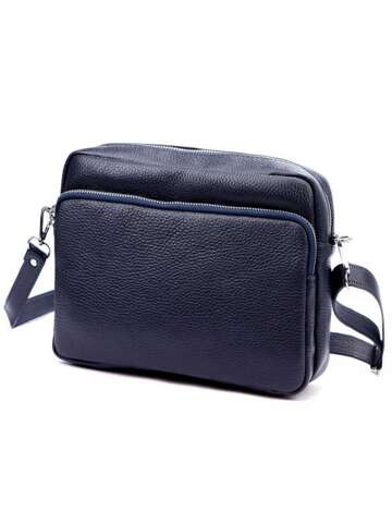 Dámská kožená kabelka JUICE 112425 navy blue