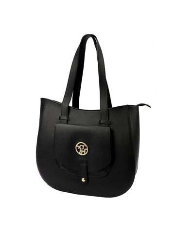 Dámská kožená kabelka Gregorio 1729 DOLLARO Shoulder Shopper Black