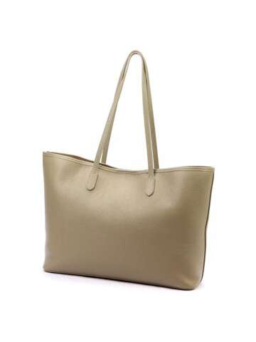 JUICE Dámská kožená kabelka 112418 Taupe Shoulder Shopper Holds A4