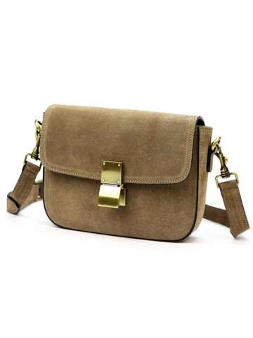 Luka Dámská kožená kabelka 24-057-2 Dark Beige Postbag Small