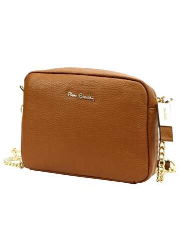 Pierre Cardin FRZ 1848 DOLLARO Kožená dámská kabelka Camel Small Crossbody