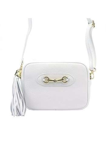 Dámska kabelka Luka 20-040 DOLLARO Natural Leather White Crossbody