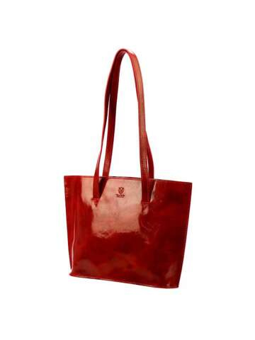 Dámská kožená kabelka A4 Florence 47 Shopperbag Red