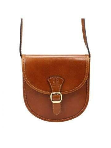 Dámska kožená kabelka Florence 134 Camel Shoulder Natural Leather