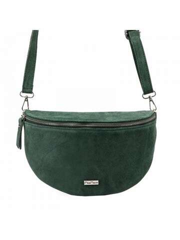 Dámska kabelka MiaMore 01-029 Natural Leather Dark Green Crossbody