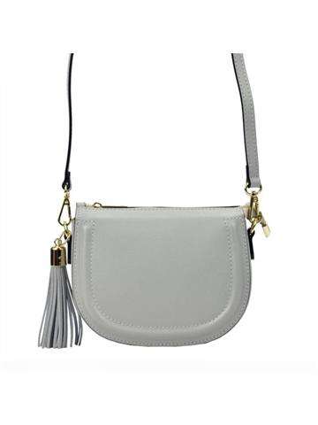 Dámska kabelka PATRIZIA 417-004 Natural Leather Ash Grey Crossbody Small