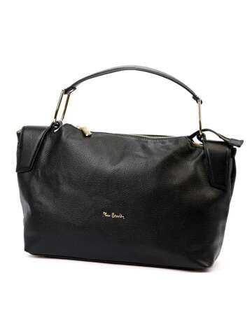 Dámska kožená kabelka A4 Pierre Cardin 55091 FRZ DOLLARO Black Shopper