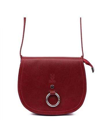 Florence 38 Dámska kožená kabelka Burgundy Crossbody Natural Leather