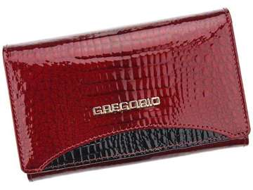 Gregorio GP-101 Dámska kožená peňaženka Red Level Medium Size RFID SECURE