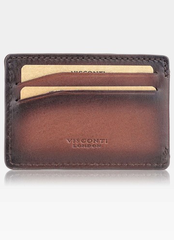 Pánske Kožené Etui Visconti Cardholder Slim V Burgundovej Farbe